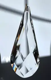 Huge 120mm Serenity Teardrop Crystal Clear Pendant Prism Suncatcher 4-3/4"