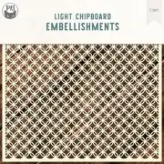 P13 Light Chipboard Decoration Base 6"X6"-Circle Link Background Medium