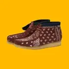 CLARKS ORIGINALS "WALLABEE" PAISLEY BANDANA BOOT SHOES / MENS US 12 / BRAND NEW