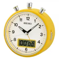 在飛比找momo購物網優惠-【SEIKO 精工】計時碼錶造型鬧鐘 母親節 禮物(QHE1