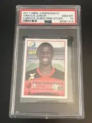 2017 Abril Campeonato Carioca Sub20 Sticker Vinicius Junior RC Rookie PSA 10