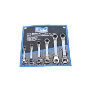 SP Tools 6Pcs Double Ring Gear Drive Spanner Set - 15 Deg Offset Metric Wrench