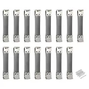 Metal Internal Flex Frames, 15Pcs 85mm Hinges Spring Clip Hook (Silver Black)