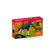 Schleich Moose & Calf Animal Action Figure/Figurine Kids/Children Play Toy 3+