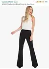 NWT SPANX 20252R The Perfect Pant in Black Knit Ponte Hi-Rise Flare XS x 32