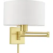 Livex Lighting 40036-12 Allison Swing Arm or Wall Lamp Satin Brass
