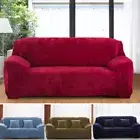 1 2 3 4 Seater Thick Slipcover Velvet Stretch Sofa Cover Couch Elastic Protector