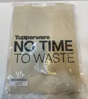 Tupperware Tote Bag 10x14” No Time To Waste New Old Stock Cotton Canvas Bag