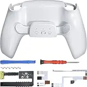 Mytrix White Remap Kit for PS5 Controller BDM 010 & BDM 020, Upgrade Board, Redesigned Back Shell and Back Buttons Attachment for PS5 Controller - Controller NOT Included