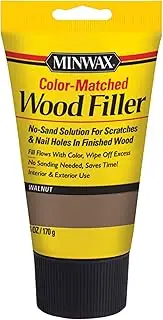 Minwax 448530000 Color-Matched Filler Wood Putty, 6 oz, Walnut, 6 Ounce