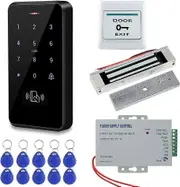 Lertenys IP68 Waterproof Outdoor Door Access Control System Kit RFID Keypad Access Control + 180KG / 350lbs Electric Magnetic Lock + Power Supply +...