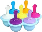 Quick Demolding 7 Holes Ice Cream Children's Popsicle Food Supplement Box Silicone Ice Tray Ice Lolly Fruit Shake Accessories Practical