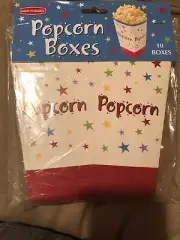 Popcorn Boxes NEW PACKAGE 10 Count Back To Basics