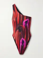 [LOUISA BALLOU] LOUISA BALLOU - One-shoulder Recycled Swimsuit - Red - x small x small Red