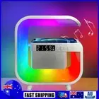 Alarm Clock Bluetooth-Compatible Speaker RGB Light with Charging Station (White)