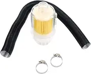 QCLCVBBFGW 25mm Air Diesel Heater Intake Filter Silencer + Intake Duct Pipe Stretch Length 60cm + 2x Clips Fit For Car Truck VAN C