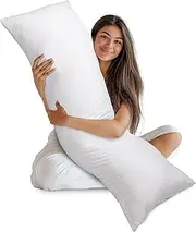 Utopia Bedding Full Body Pillow for Adults, Long Pillow for Sleeping, Satin Stripe Cotton Blend Cover, 20x54 Inch Large Pillow Insert for Side Sleepers
