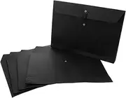 Veemoon 5 Pack Paper A4 Black Card Document Bag Holiday Mailing Envelopes for Business and Office