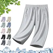 [Generic] Airyflex Shorts, Iced Active Shorts Unisex, Onavee Ice Silk Quick Drying Stretch Short, with Zipper Pocket