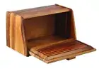 Acacia Wood Bread Box with Lid.