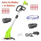 Weed Eater Electric Grass Trimmer Mower Portable Electric Edger - Extra Battery+