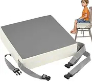 Mendoule Booster Seat with Straps | Waterproof Chair Booster Cushion | Portable High Chair Cushion | Toddler Booster Seat for Dining Chair Non Slip with 2 Adjustable Straps, PU Washable