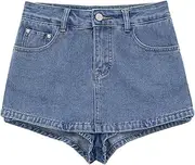 [SETEXI] Women's Skirts， Denim Mini Shorts Skirts Basic Sexy Blue Quality Summer Spring Bottom