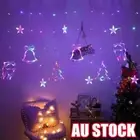 Christmas LED Curtain Snowflake Fairy String Lights Window Outdoor Xmas Party D2