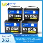 1/2/3/4 Pack 12V 100Ah Lithium Battery LiFePO4 Solar Rechargeable Deep Cycle BMS