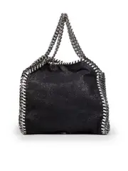 Black Faux Suede Falabella Tote