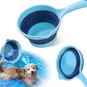 Vodolo Dog Bath Rinse Cup,Portable Foldable Dog Bath Tubs Accessories,Dog Shower Bathtub Dog Pool Supplies,Dog Washing Tools,Dog Shower Attachment