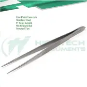 Ultra Fine Precision Tweezers Point Stainless Steel Eyelash Extension 8 Inches