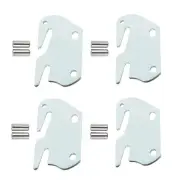 4 Pack Wood Bed Plates Bed Rail Hook Plates for Bed Frame Bracket Headboard