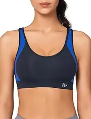 [Yvette] Criss-Cross Back Sports Bras, High Support Padded Sports Bras for Large Size, Fitness, Running, Jogging, Yoga Bra