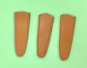 3X Genuine Leather Scissors Sheaths "Small" Size: 75x25/14mm (3")