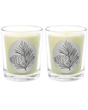 Qualitas Candles Pine Tree Two Scented Beeswax Candle Set