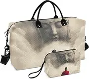 [ZRYSMY] Cool Man Cloud Duffel Bag for Traveling, Travel Bag Gym Bag, with Multiple Interior Pockets Shoulder Weekender Bag for Women Men with Toiletry Bag 20.5L x 1.9W x 13.8H, Multi-Colored, one size