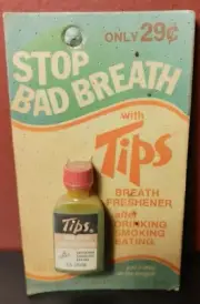 Vintage Tipsco Stop Bad Breath With Tips Breath Freshener NOS Sealed! 7/8 Dram