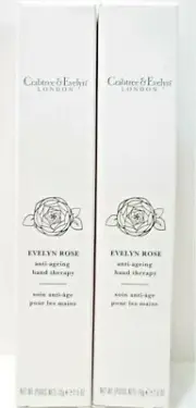 Crabtree & Evelyn Anti-Aging Hand Therapy, EVELYN ROSE 2.5 oz/70 g, NEW x 2