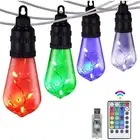 Indoor Outdoor string lights 54ft multicolor timer remote waterproof shatterproo