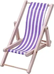 Folding Deck Chair for Decoration - Miniature Deck Chair, Meni Deck Chair | Lounge Chair Model, Toy Chair for Herm Desk Garden Decoration, AC