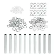 M10 Thread 3.15" Lamp Pipe Kit Nuts Washers Fasteners Assortment Hardware