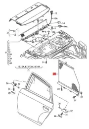 Genuine AUDI A6 Avant Sunlight Roller Blind For Door Window 4F5861334A (for: Audi)