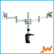 Brateck Elegant Aluminium Dual LCD Monitor Table Stand With Arm and Desk...