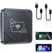 Wireless Carplay Adapter 2 in 1 Apple Carplay/Android Auto, Plug & Play, USB A/C