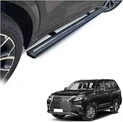 MOMOAU Auto Retractable Electric Running Boards Compatible with Lexus GX460 RX350 RX450 NX200 NX350H - 2-Pack Aluminum Alloy Side Steps with Multi-Color LED Lights, True Flush Mount