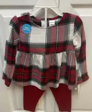 Carter’s Girls 2 Pc 24 Month Christmas Dress & Leggings