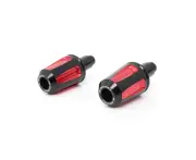 Red FAIZ CNC Bar End Sliders For Honda VTR 1000F / FIRESTORM 98-05 04 03 02 01