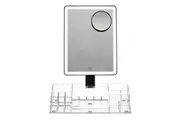 Homedics Radiance 30cm LED Illuminated Beauty Mirror w Makeup Organiser Storage