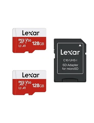 Lexar 128GB Micro SD Card 2 Pack UHS-I 100MB/s Full HD 4K UHD